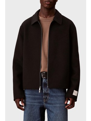 Calvin Klein Yün Karışımlı Regular Fit Fermuarlı Ceket LV04LD427GUB1 Erkek Ceket LV04LD427G Ub1