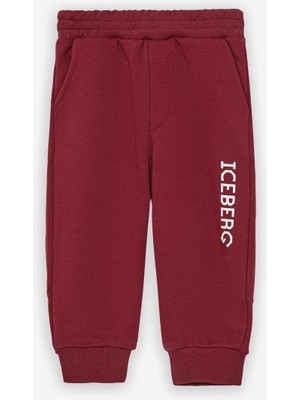 Iceberg Kırmızı Eşofman Altı Erkek Bebek İçin Lastikli Paça ve Standart Cep Özellikleriyle