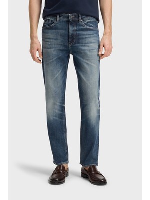 Boss Streç Pamuklu Regular Fit Normal Bel Düz Paça Jeans Erkek Kot Pantolon 50546630 421