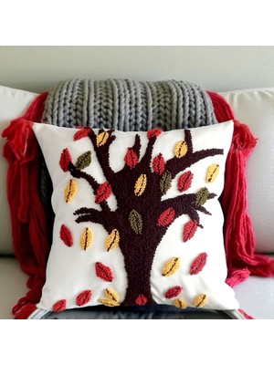 Sonbahar Ağacı Kırlent Kılıfı