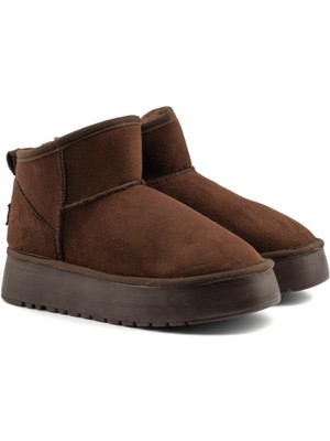 Roy Jones Melbourne Kışlık Kadın Bot Yüksek Taban Kürk Detaylı Rahat Yürüyüş İçin Tasarlandı