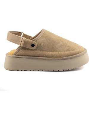 Roy Jones Canberra Kışlık Kadın Ayarlanabilir Kürk Detaylı Yüksek Taban Slipper