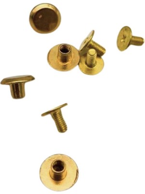 Angel Çanta Aksesuar Vidalı Trok Rivet Light Gold Renk 4 Adet