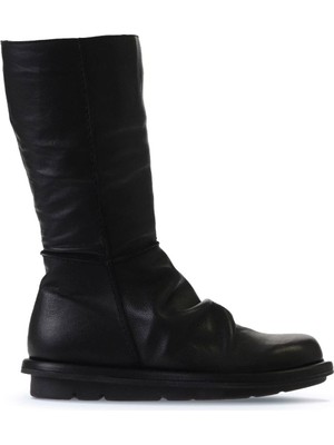 Bueno Shoes Siyah Deri Kadın Düz Bot 01WV7507 01WV7507