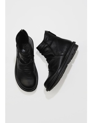 Bueno Shoes Siyah Deri Kadın Düz Bot 01WV7503 01WV7503