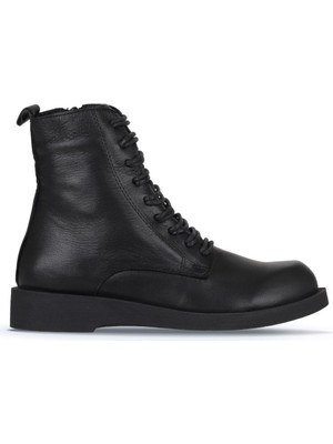 Bueno Shoes Siyah Deri Kadın Düz Bot 01WZ8900 01WZ8900