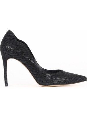 Bueno Shoes Siyah Lzd Deri Kadın Topuklu Ayakkabı 30WG22090 30WG22090