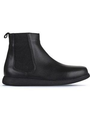 Bueno Shoes Siyah Deri Kadın Düz Bot 01WZ4204 01WZ4204