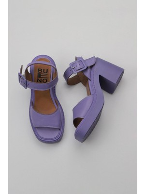 Bueno Shoes Lila Deri Kadın Topuklu Sandalet 01WY12705 01WY12705