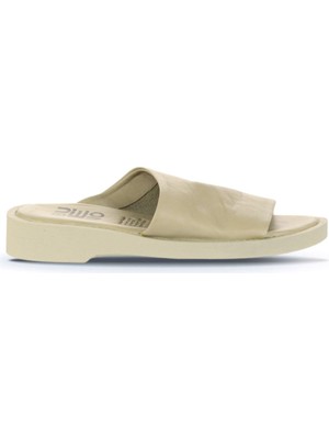 Bueno Shoes Haki Deri Kadın Düz Terlik 01WY2902 01WY2902