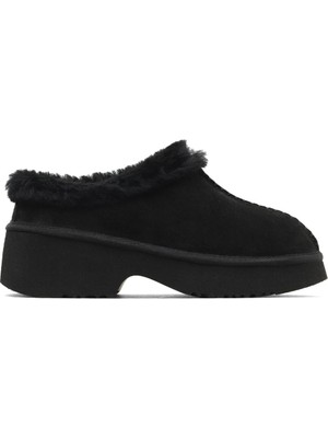 Bueno Shoes Siyah Süet Kadın Az Topuklu Terlik 05AG700 05AG700