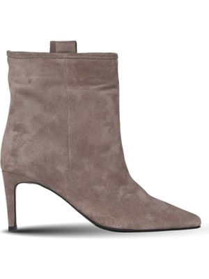 Bueno Shoes Vizon Süet Kadın Topuklu Bot 42WB6253 42WB6253