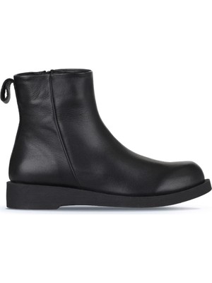 Bueno Shoes Siyah Deri Kadın Düz Bot 01WZ8901 01WZ8901