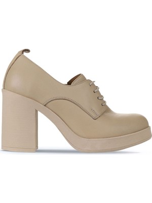 Bueno Shoes Vizon Deri Kadın Topuklu Ayakkabı 01WZ3200 01WZ3200