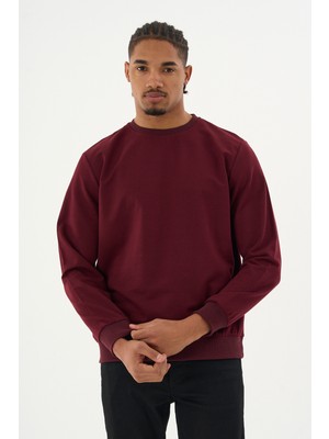 Superlife Süperlife Erkek Gri Bisiklet Yaka Ribanalı Regular Fit Sweatshirt SPR26SWK930