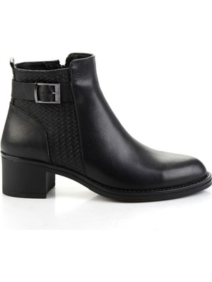 Harley Davidson Siyah Siyah Hakiki Deri Kadın Bot & Bootie K02028733703