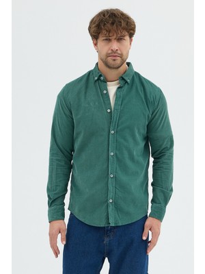 Cosplay Erkek Relax Fit Kadife Uzun Kollu Gömlek