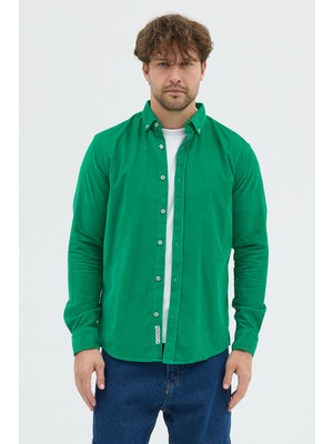 Cosplay Erkek Relax Fit Kadife Uzun Kollu Gömlek