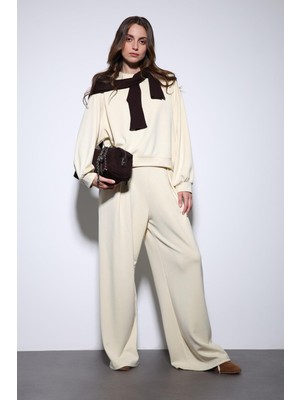 Antioch Sarı Geniş Paça Relaxed Kadın Takım