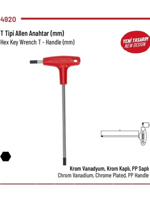 İzeltaş T Tipi Allen Anahtar Altı Köşe 7mm