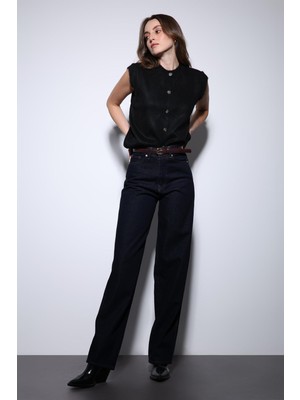 Antioch Siyah Dokulu Kadın Triko Yelek