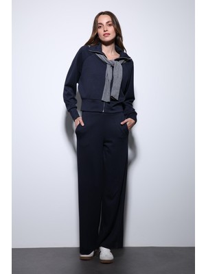 Antioch Lacivert Fermuarlı Kadın Eşofman Takım