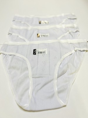 Tutku Kadın Jakarlı Bikini Külot %100 Pamuk 3'lü