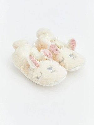 LC Waikiki Tavşan Figürlü Pelüş Kız Bebek Panduf  (W5)