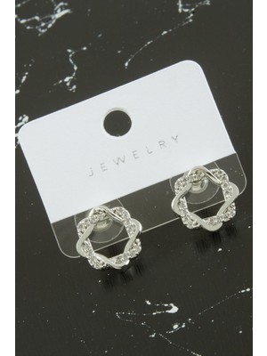 Zero Drnds Sargılı Zirkon Taşlı Küpe-sarı