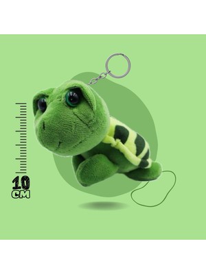 theKAM Peluş Anahtarlık - Kaplumbağa, 10 Cm (ÇANTA KOLYESİ, DİKİZ AYNASI SÜSÜ, PELUŞ OYUNCAK)
