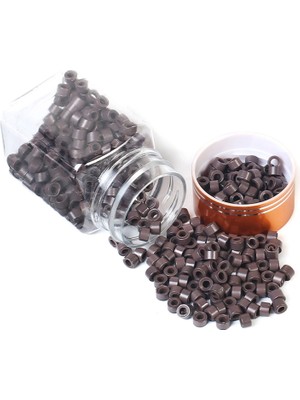 Marsilyan Silikonlu Saç Kaynak Boncuğu - Açık Kahve