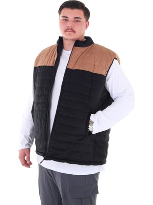 Maruf Shop Erkek Büyük Beden 120 KILO-158 Kilo Arası Için Uygun Dik Yaka Kadife Yelek