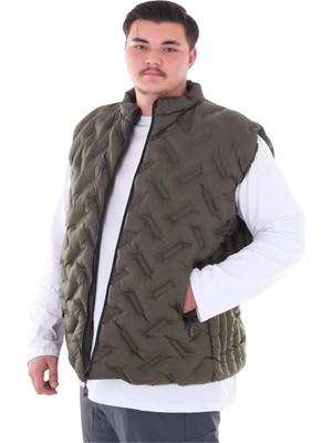 Maruf Shop Erkek Büyük Beden 105 KILO-142 Kilo Arası Için Uygun Dik Yaka Dar Kalıp Yelek