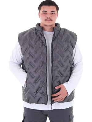 Maruf Shop Erkek Büyük Beden 105 KILO-142 Kilo Arası Için Uygun Dik Yaka Dar Kalıp Yelek