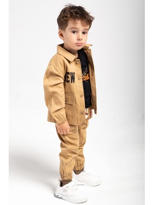 tinytrends Erkek Çocuk Cool Winter Newyork 3'lü Alt Üst Takım