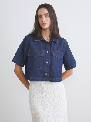 Lc Waikiki Yeni Sezon Regular Fit Kadın Jean Gömlek