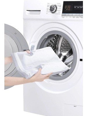 Toptanhane Fermuarlı Çamaşır Yıkama Filesi 50 x 60 cm Çamaşır Sütyen Ayakkabı Torbası Koruyucu File