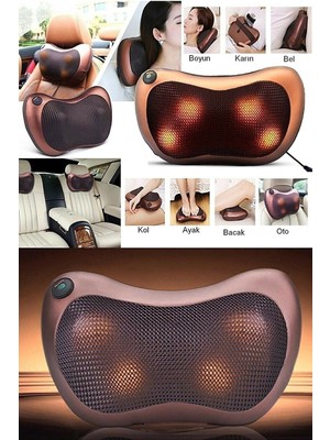 4'lü Çift Yönlü Isıtmalı Masaj Yastığı, Ayak, Bel, Boyun, Sırt, Vücut, Omuz Için