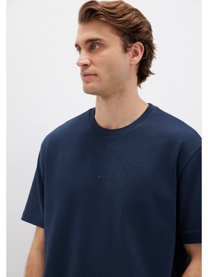 Mavi Mavi Logo Baskılı Lacivert Tişört 0613250-70490