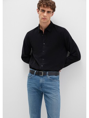 Mavi Mavi Black Kadife Siyah Gömlek 0211746-900