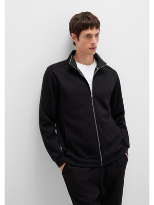 Mavi Fermuarlı Siyah Interlok Sweatshirt 0S10381-900