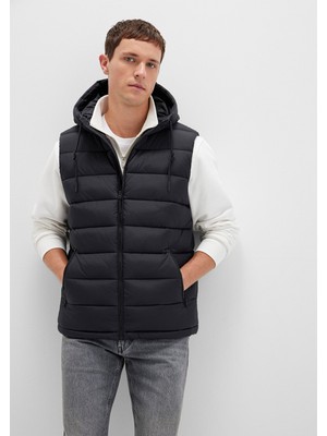 Mavi Kapüşonlu Siyah  Şişme Yelek 0110604-71379