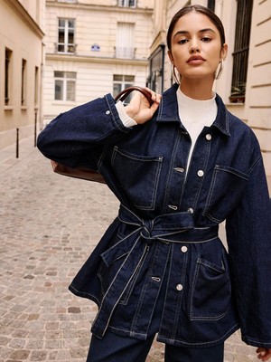 Lc Waikiki Yeni Sezon Gömlek Yaka Kadın Jean Ceket