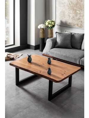 Ahşap Kütük Orta Sehpa, Şık ve Dayanıklı Tasarım, Kahverengi