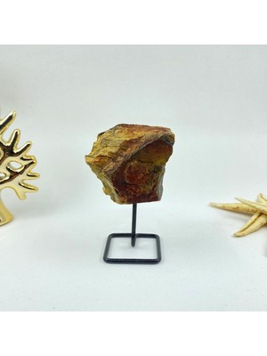 Renkli Kaplan Gözü Doğal Taş Parça Standı, Enerji ve Şifa Kaynağı