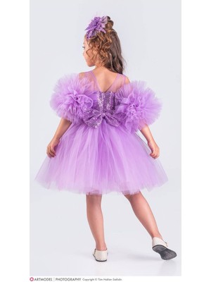 Kokoş Bebe Ponpon Tak Çıkarlı Kız Çocuk 4 Parça Elbise - 3/10 Yaş - 31535