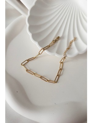 Şık Unisex Çelik Halka Bileklik, Zarif ve Büyük Iç Içe Geçmeli Tasarım