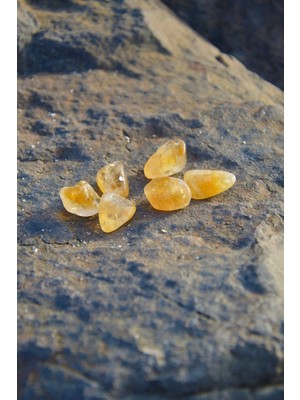 Sitrin Doğal Taş Cüzdanlık, Şık ve Parlak, Sarı Renk, 1 Adet