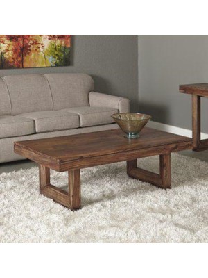 Doğal Ahşap Orta Sehpa 90X60, Şık ve Kullanışlı Tasarım