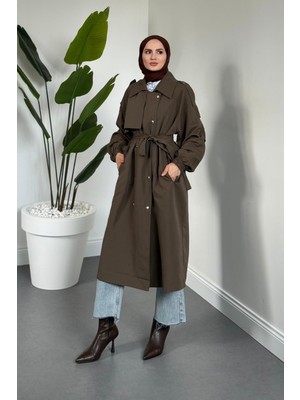 Merven Akyüz Haggy Çıtçıtlı Trençkot Haki